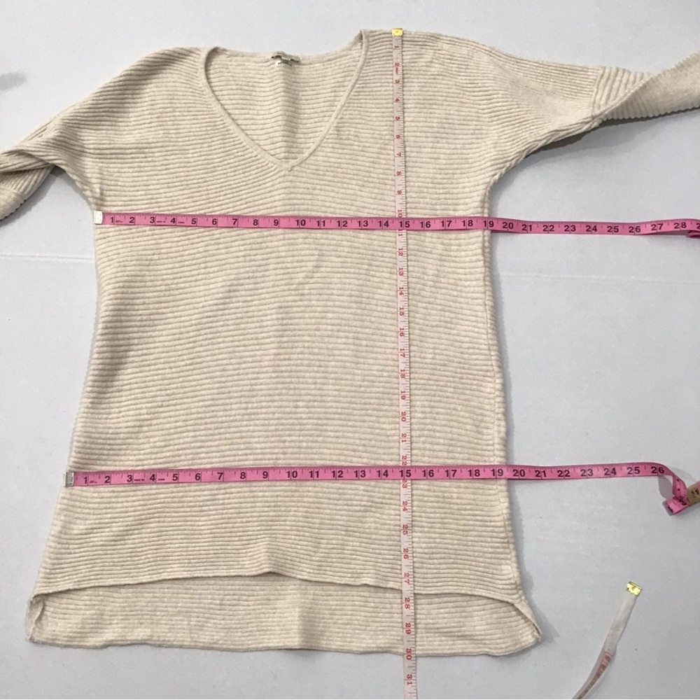 Project V Neck Ribbed Pullover Cotton Sweater - Picture 7 of 7